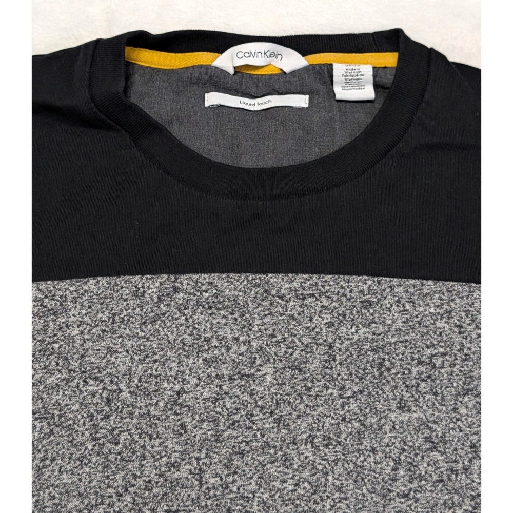 Calvin Klein Liquid Touch Men's Sm Gray Black T-Shirt Short Sleeve 100% Cotton - Picture 5 of 15